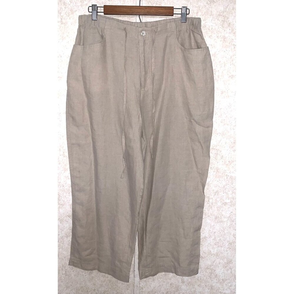 Cherokee‎ Brand Women's Linen Short Pants Zipper Drawstring Size XL